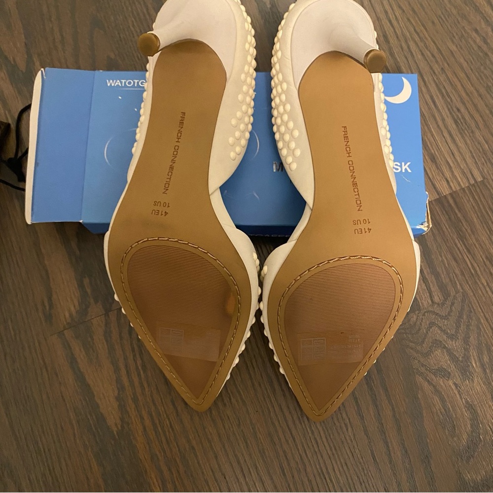 Brand new leather French connection studded d'orsay heel pumps 👠 10 / 41 - Picture 4 of 6